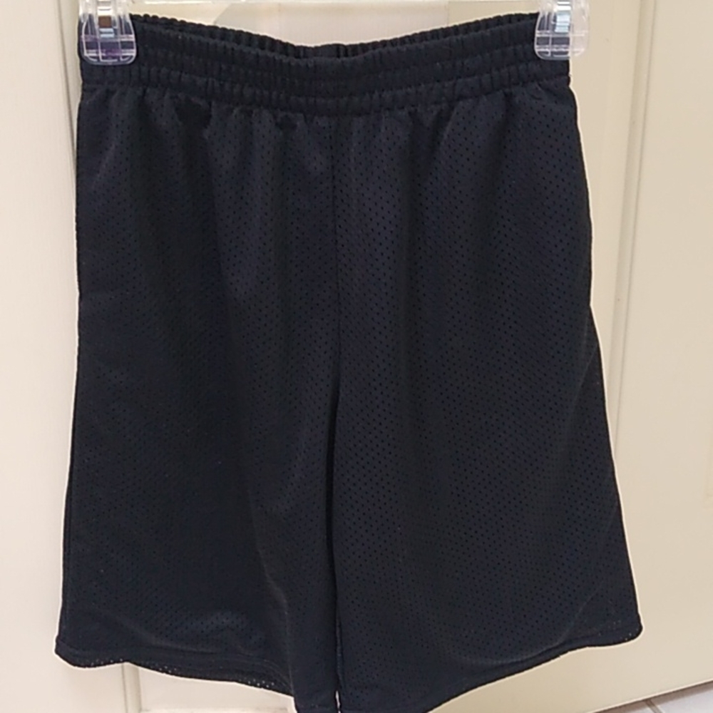 Boy's black knit shorts, fully lined